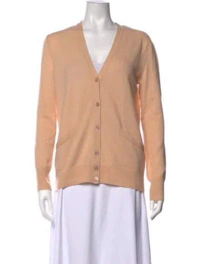 Pre-owned Equipment Cashmere V-neck Sweater In Neutrals