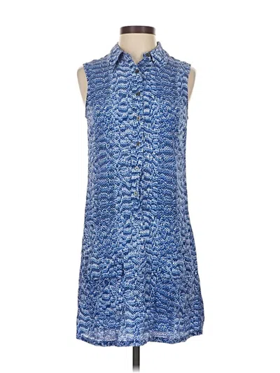 Pre-owned Equipment Casual Dress In Blue