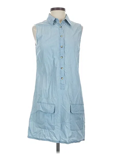 Pre-owned Equipment Casual Dress In Blue