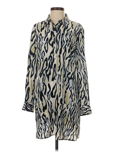 Pre-owned Equipment Casual Dress In Blue