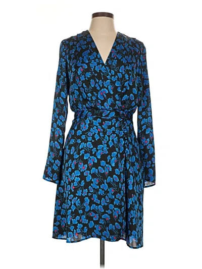 Pre-owned Equipment Casual Dress In Blue