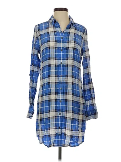 Pre-owned Equipment Casual Dress In Blue