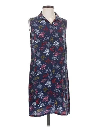 Pre-owned Equipment Casual Dress In Blue