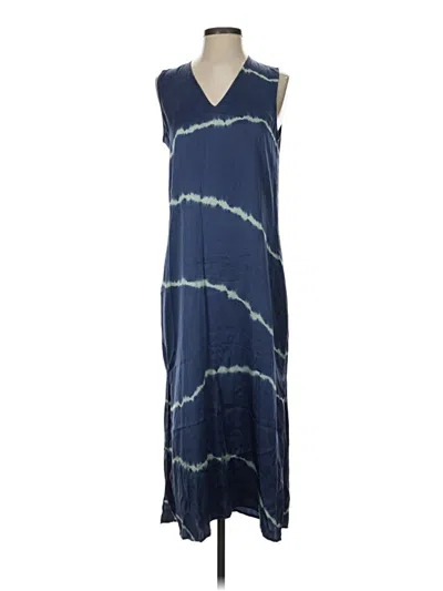 Pre-owned Equipment Casual Dress In Blue