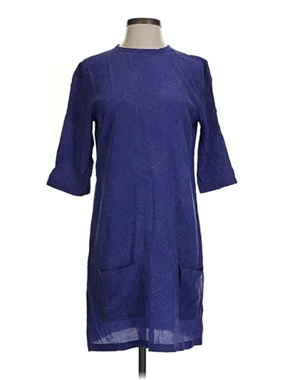 Pre-owned Equipment Casual Dress In Blue