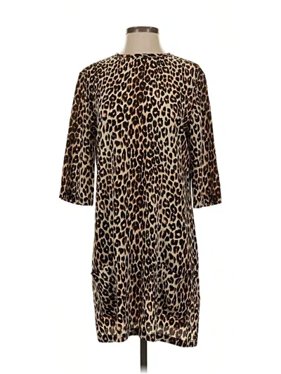 Pre-owned Equipment Casual Dress In Brown