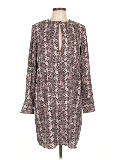 Pre-owned Equipment Casual Dress In Brown