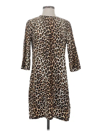 Pre-owned Equipment Casual Dress In Brown