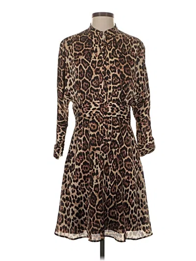 Pre-owned Equipment Casual Dress In Brown