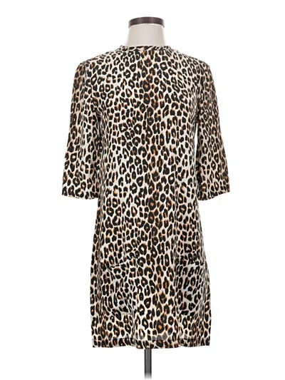 Pre-owned Equipment Casual Dress In Brown