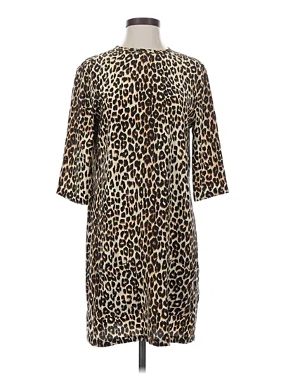 Pre-owned Equipment Casual Dress In Brown