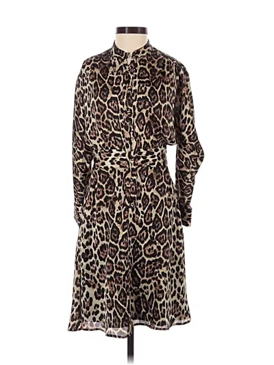 Pre-owned Equipment Casual Dress In Brown
