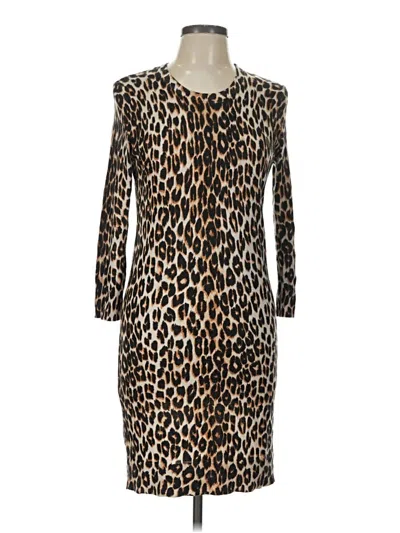 Pre-owned Equipment Casual Dress In Brown