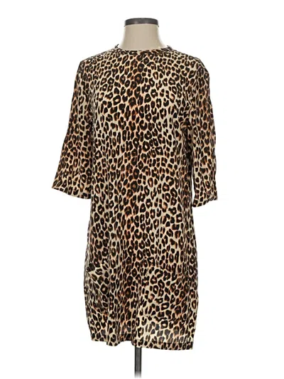 Pre-owned Equipment Casual Dress In Brown