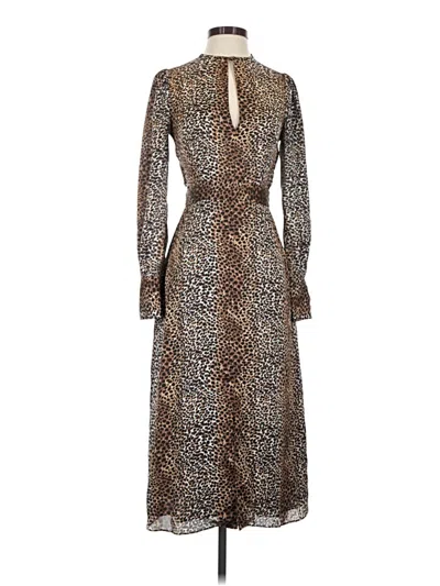 Pre-owned Equipment Casual Dress In Brown