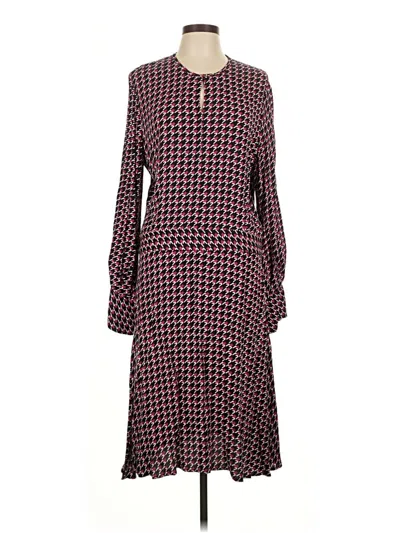 Pre-owned Equipment Casual Dress In Burgundy