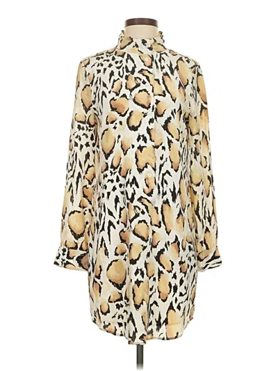 Pre-owned Equipment Casual Dress In Gold