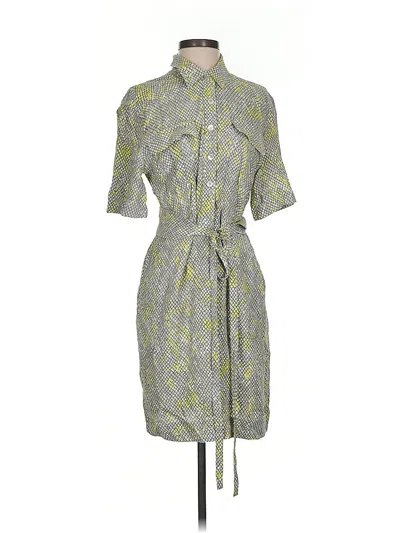 Pre-owned Equipment Casual Dress In Gray