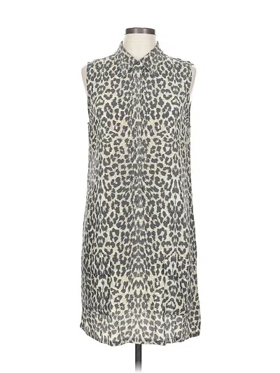 Pre-owned Equipment Casual Dress In Gray