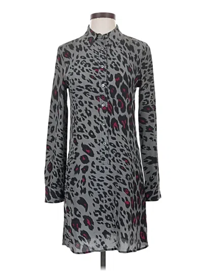 Pre-owned Equipment Casual Dress In Gray