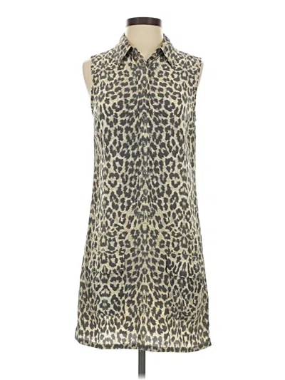 Pre-owned Equipment Casual Dress In Gray