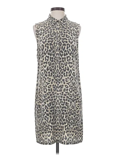 Pre-owned Equipment Casual Dress In Gray