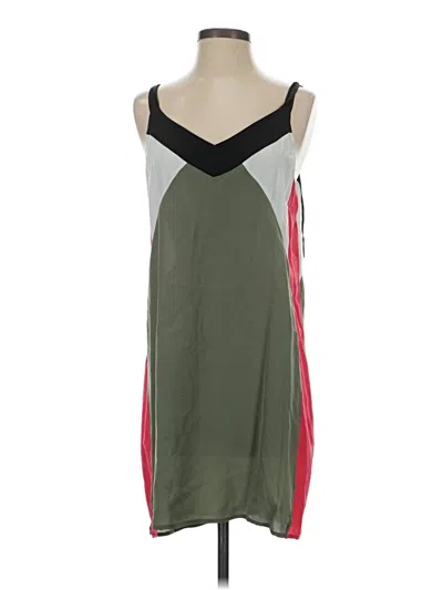Pre-owned Equipment Casual Dress In Green