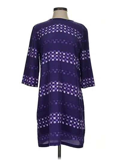 Pre-owned Equipment Casual Dress In Purple