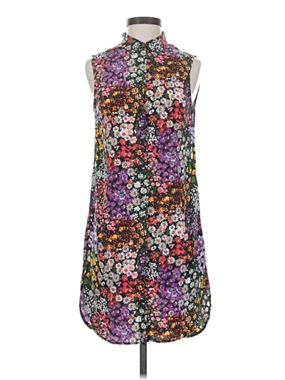 Pre-owned Equipment Casual Dress In Purple