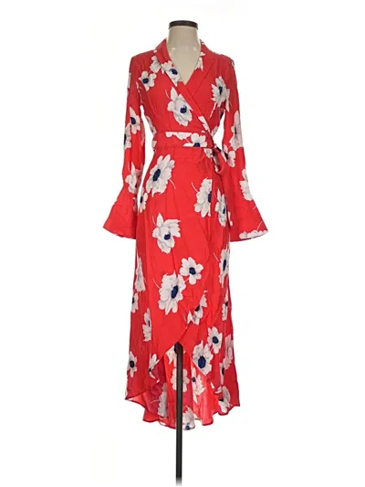 Pre-owned Equipment Casual Dress In Red