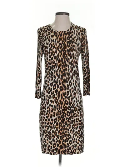 Pre-owned Equipment Casual Dress In Tan
