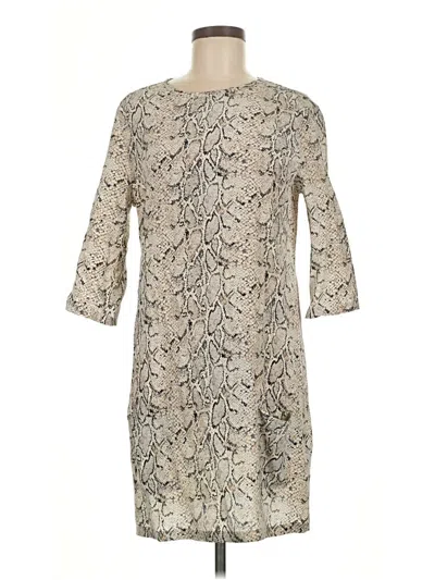 Pre-owned Equipment Casual Dress In Tan