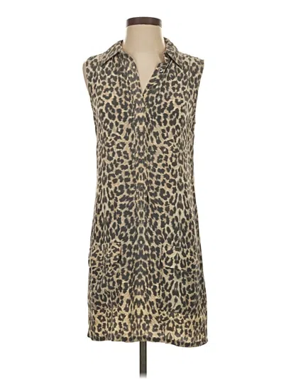 Pre-owned Equipment Casual Dress In Tan