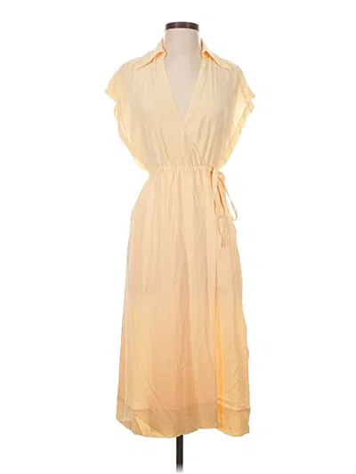 Pre-owned Equipment Casual Dress In Tan