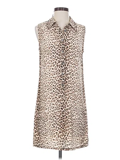 Pre-owned Equipment Casual Dress In Tan