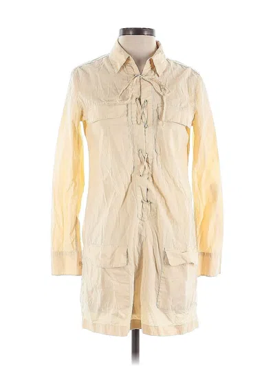 Pre-owned Equipment Casual Dress In White