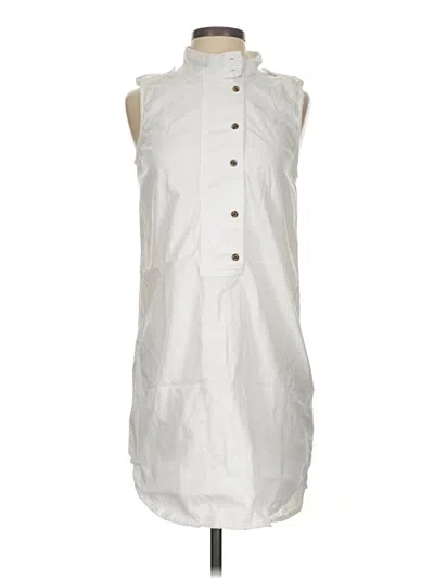 Pre-owned Equipment Casual Dress In White