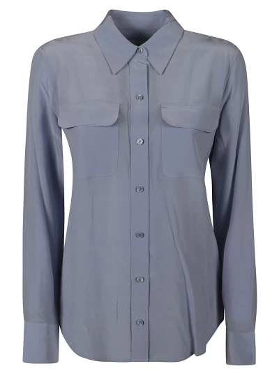 Equipment Classic Plain Shirt In Blue