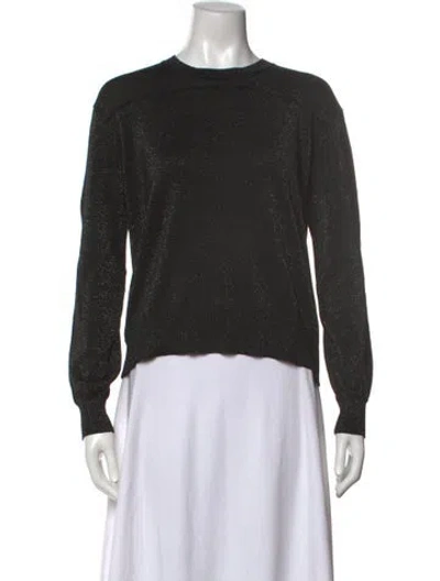 Pre-owned Equipment Crew Neck Sweater In Black