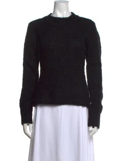 Pre-owned Equipment Crew Neck Sweater In Black