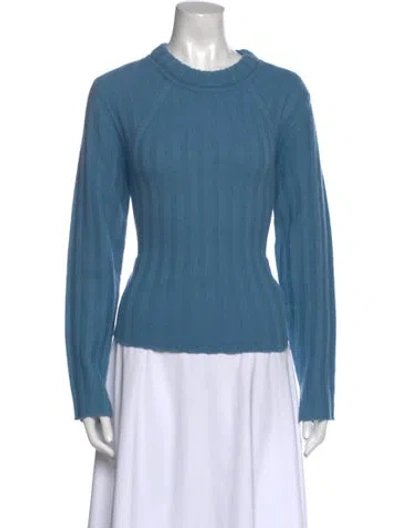 Pre-owned Equipment Crew Neck Sweater In Blue