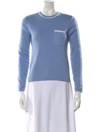 Pre-owned Equipment Crew Neck Sweater In Blue
