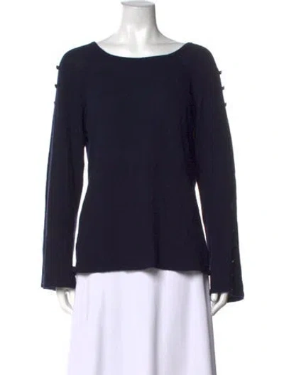 Pre-owned Equipment Crew Neck Sweater In Blue
