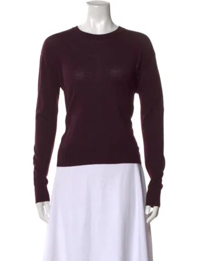 Pre-owned Equipment Crew Neck Sweater In Burgundy