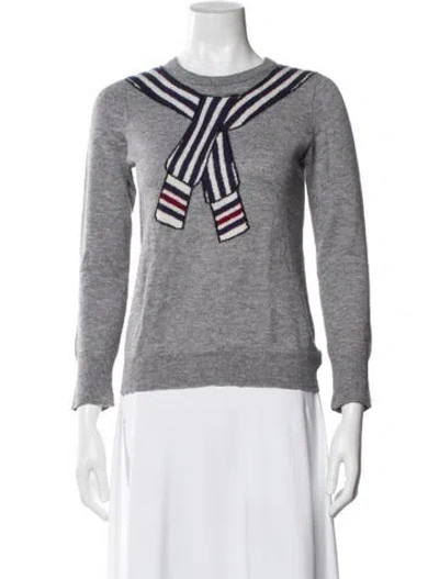 Pre-owned Equipment Crew Neck Sweater In Gray