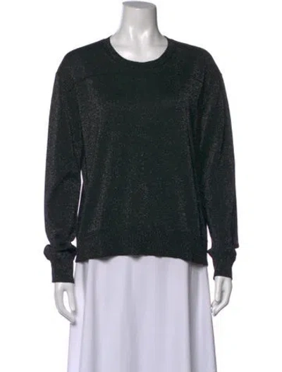 Pre-owned Equipment Crew Neck Sweater In Green