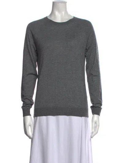 Pre-owned Equipment Crew Neck Sweater In Grey