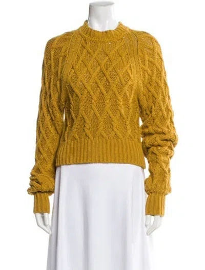 Pre-owned Equipment Crew Neck Sweater In Yellow