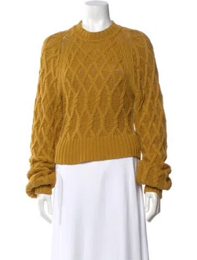 Pre-owned Equipment Crew Neck Sweater In Yellow