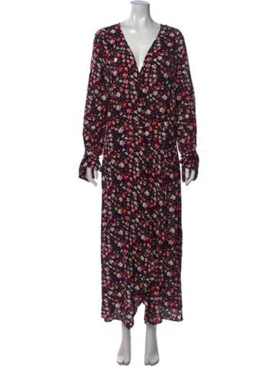 Pre-owned Equipment Floral Print Long Dress In Pink